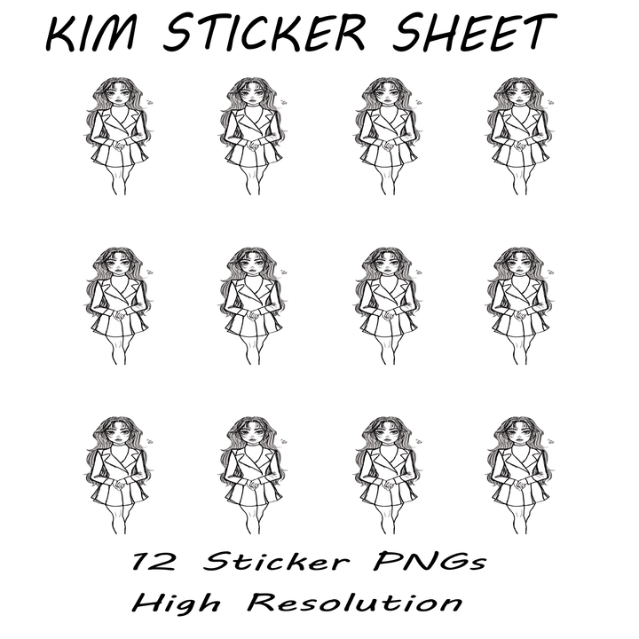 Kim Transparent PNG – Character Design Asset - Polendo Design