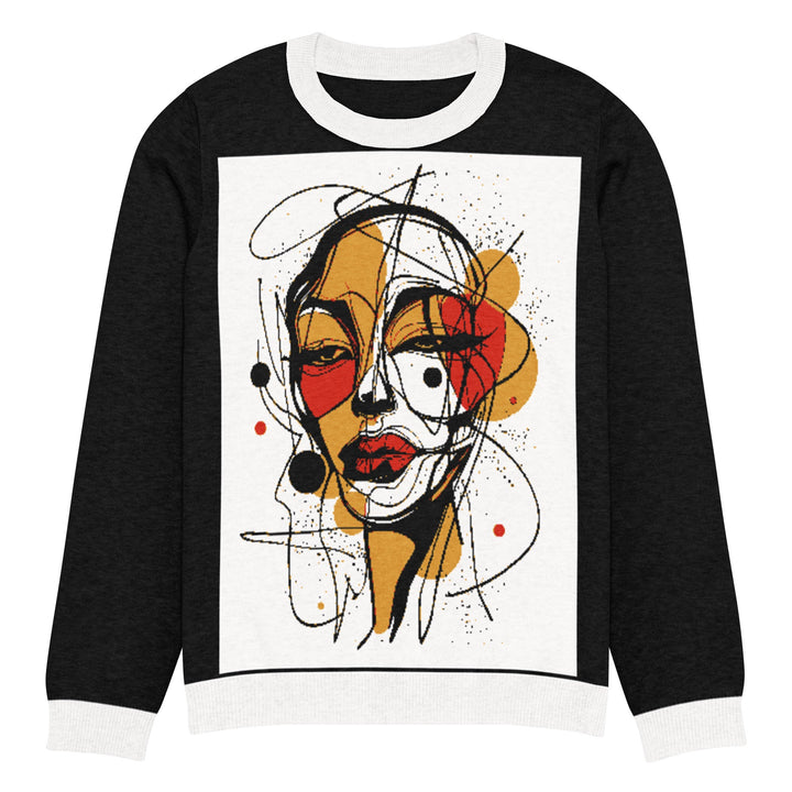 "Cycles of Color" Knitted crew neck sweater - Polendo Design knitted crew neck sweater
