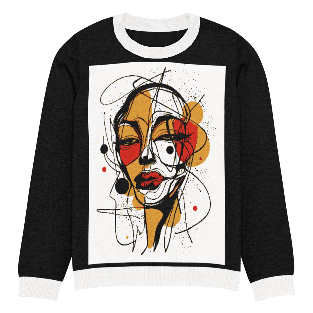 "Cycles of Color" Knitted crew neck sweater - Polendo Design knitted crew neck sweater