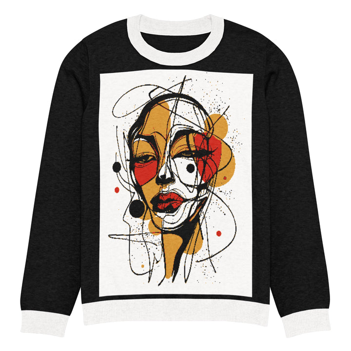 "Cycles of Color" Knitted crew neck sweater - Polendo Design knitted crew neck sweater