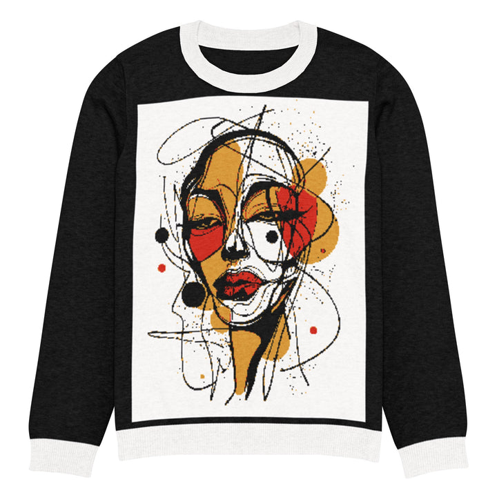 "Cycles of Color" Knitted crew neck sweater - Polendo Design knitted crew neck sweater