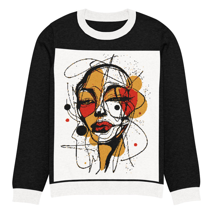 "Cycles of Color" Knitted crew neck sweater - Polendo Design knitted crew neck sweater
