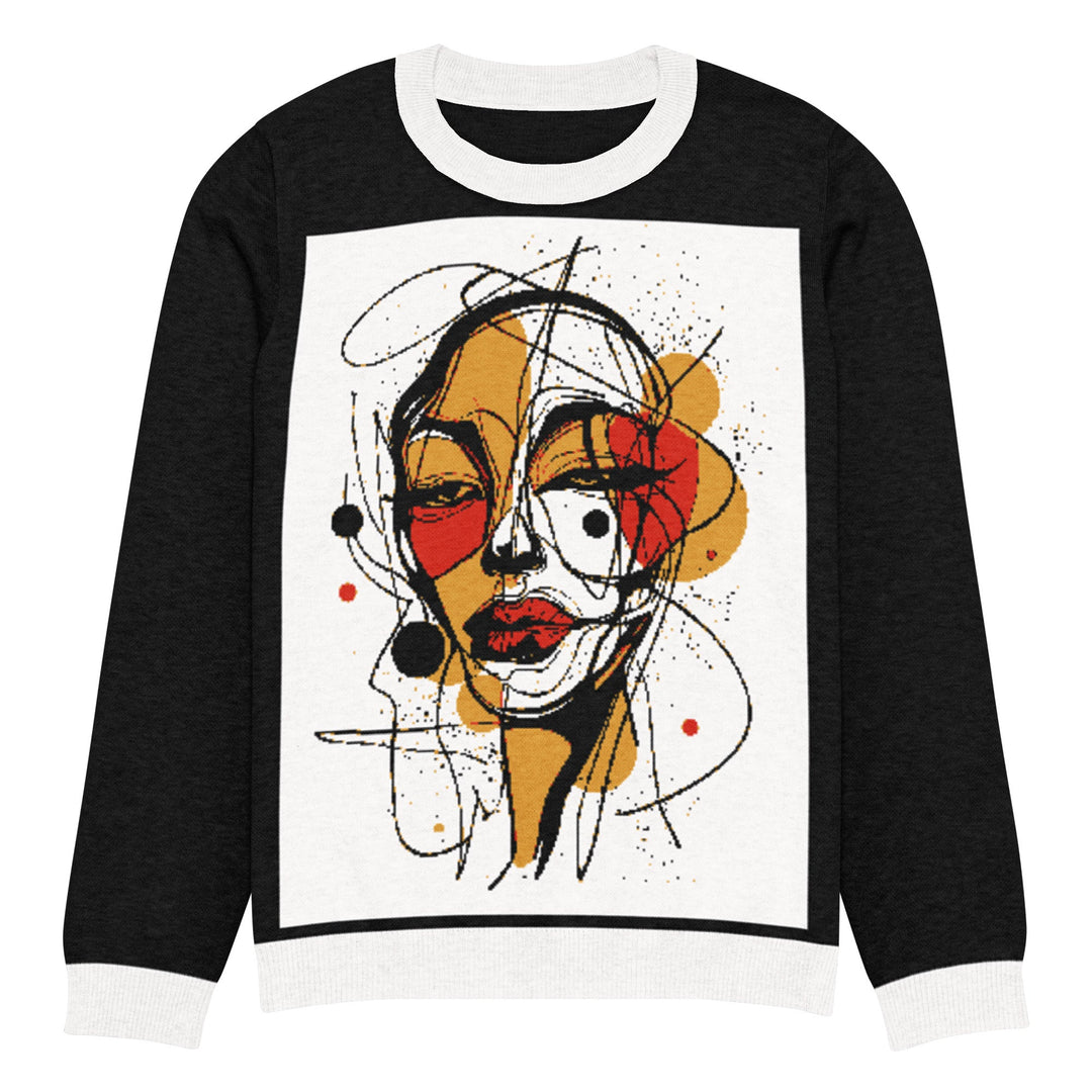 "Cycles of Color" Knitted crew neck sweater - Polendo Design knitted crew neck sweater