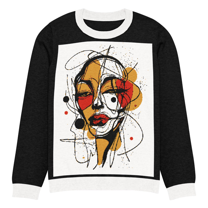 "Cycles of Color" Knitted crew neck sweater - Polendo Design knitted crew neck sweater