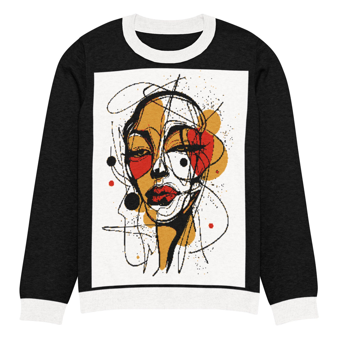 "Cycles of Color" Knitted crew neck sweater - Polendo Design knitted crew neck sweater