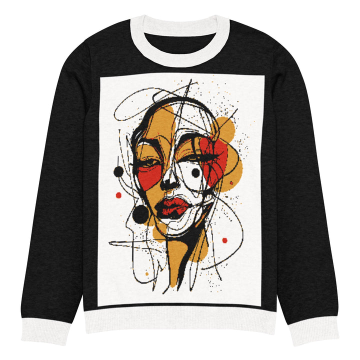"Cycles of Color" Knitted crew neck sweater - Polendo Design knitted crew neck sweater