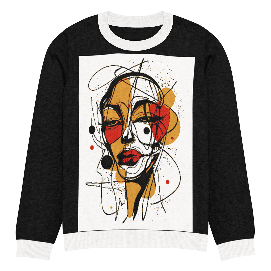 "Cycles of Color" Knitted crew neck sweater - Polendo Design knitted crew neck sweater