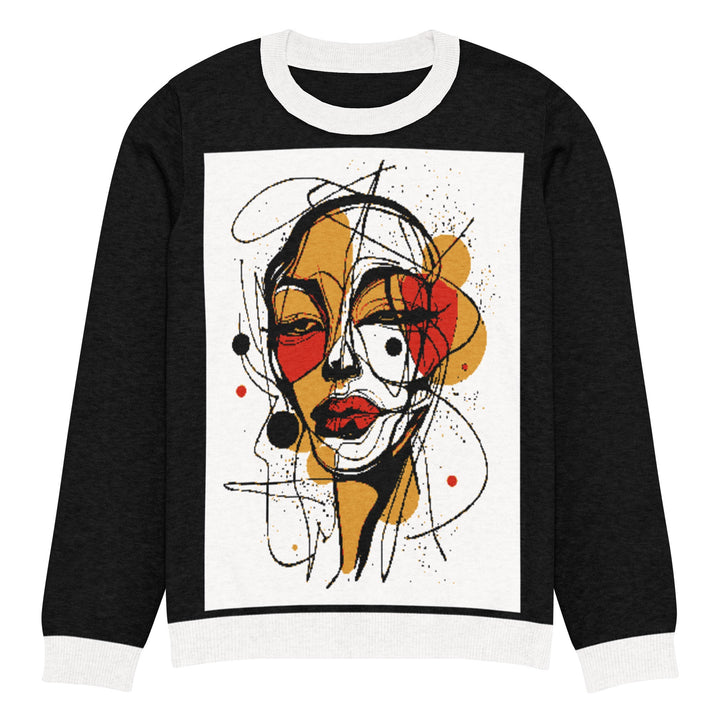 "Cycles of Color" Knitted crew neck sweater - Polendo Design knitted crew neck sweater