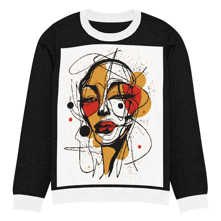 "Cycles of Color" Knitted crew neck sweater - Polendo Design knitted crew neck sweater