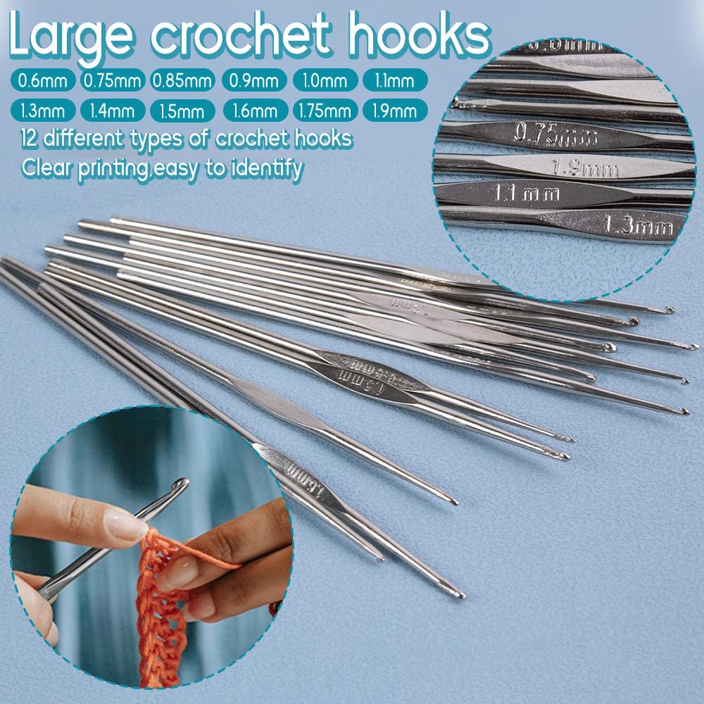 Knitting &amp; Crochet Hook Set – Professional Craft Tools - Polendo Design