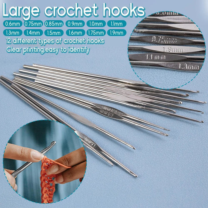 Knitting &amp; Crochet Hook Set – Professional Craft Tools - Polendo Design