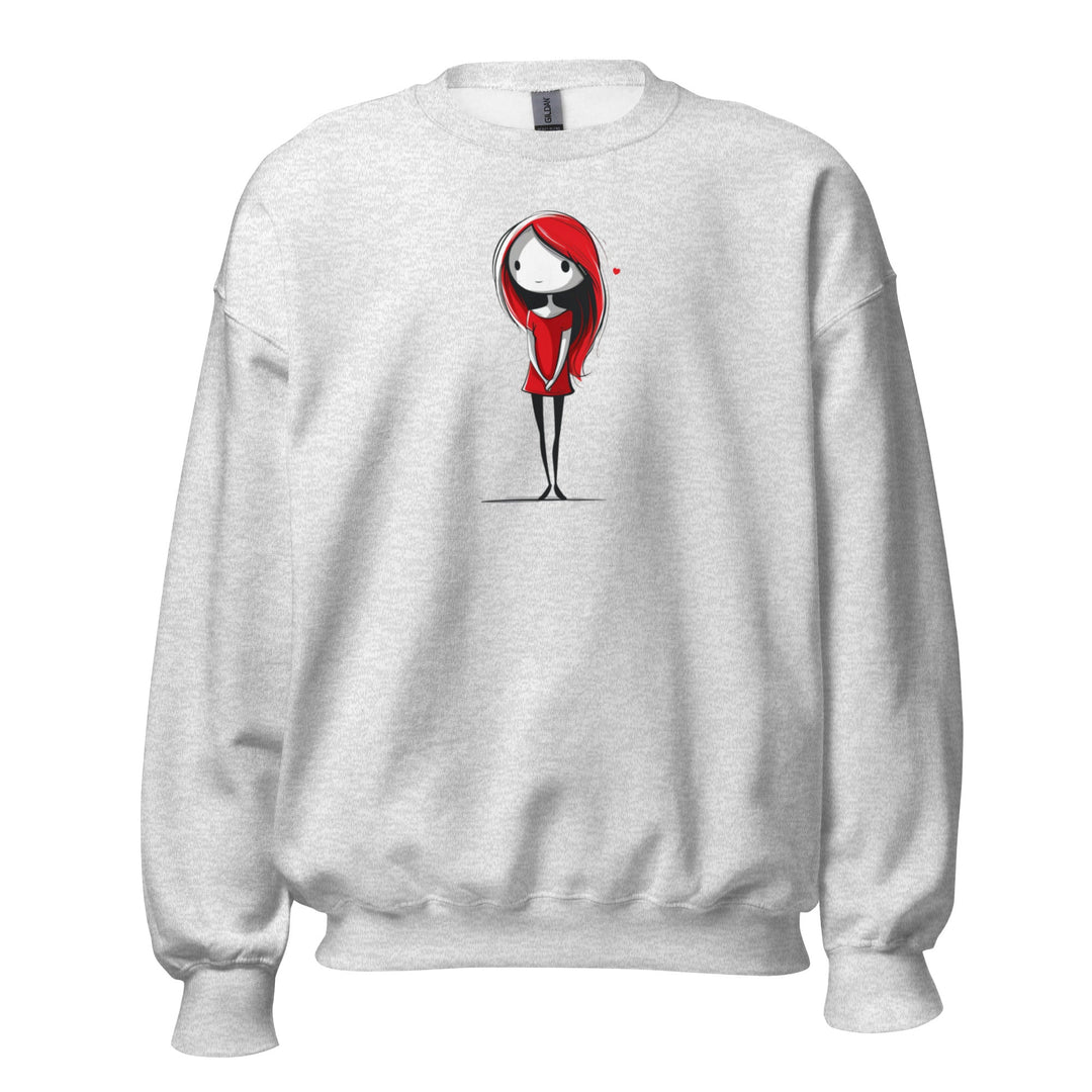 Little Red Heart Unisex Heart Sweatshirt - Polendo Design unisex heart sweatshirt