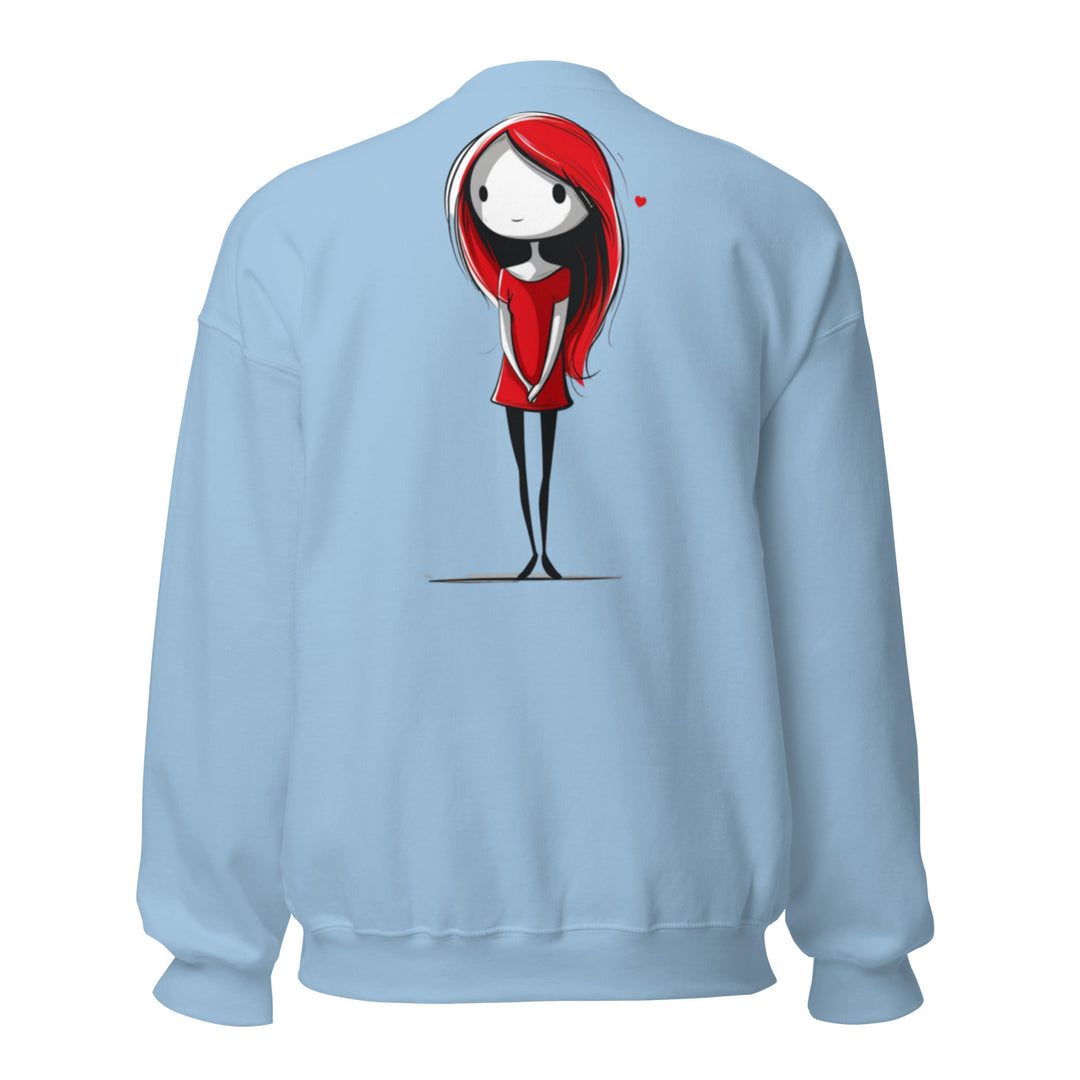 Little Red Heart Unisex Heart Sweatshirt - Polendo Design unisex heart sweatshirt