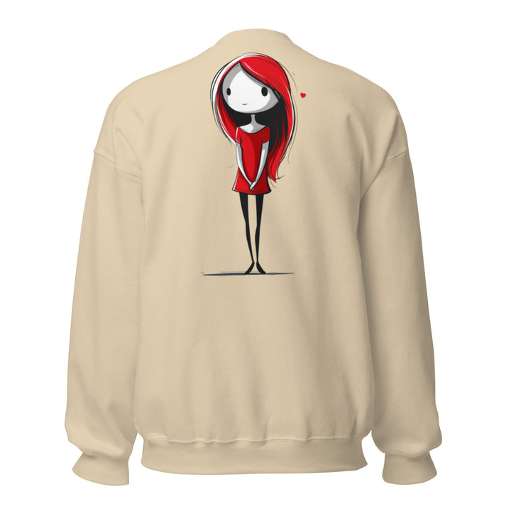 Little Red Heart Unisex Heart Sweatshirt - Polendo Design unisex heart sweatshirt