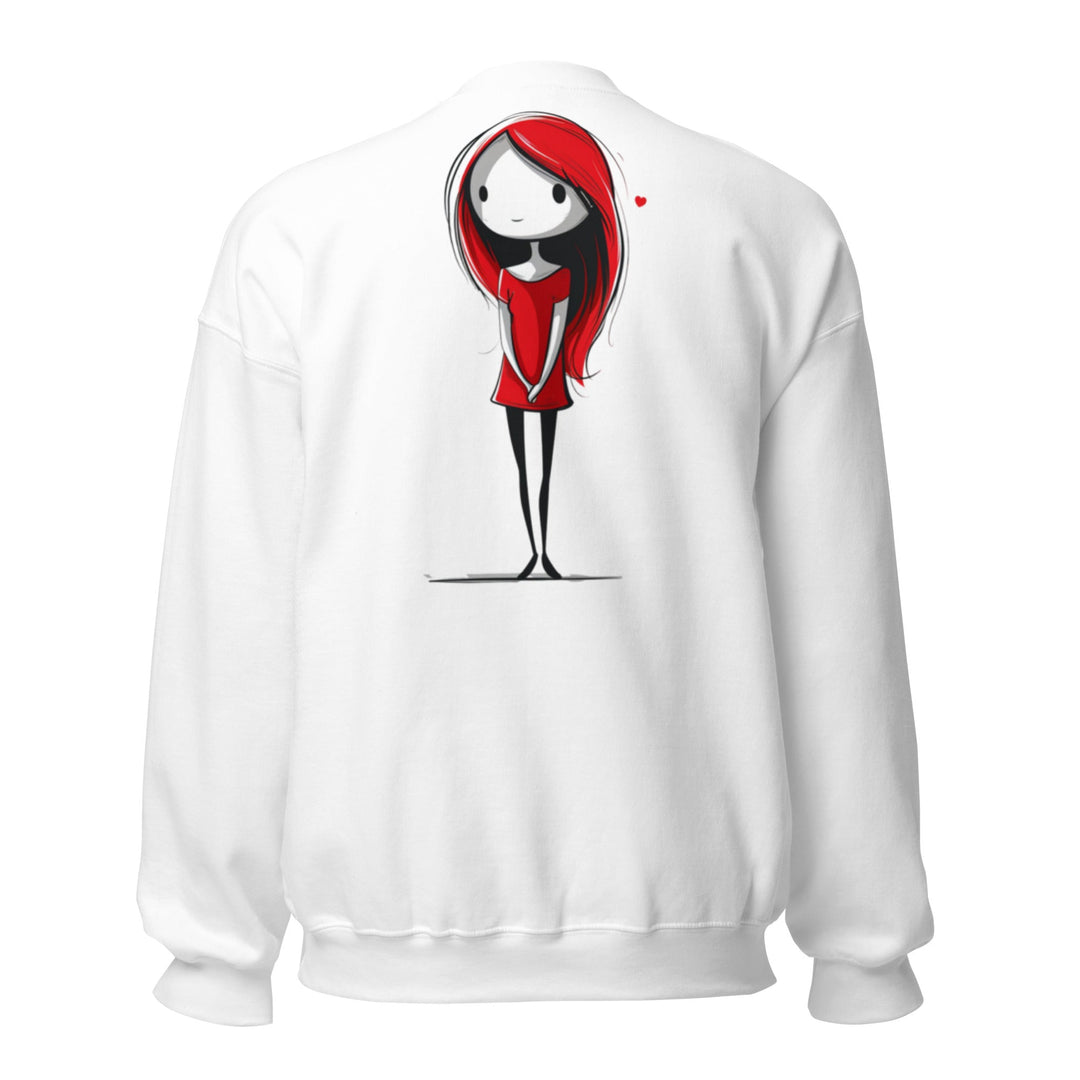 Little Red Heart Unisex Heart Sweatshirt - Polendo Design unisex heart sweatshirt