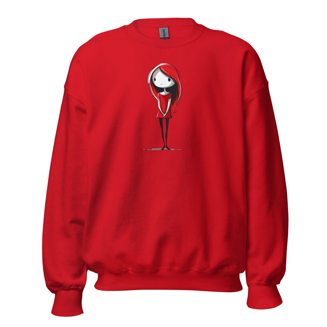 Little Red Heart Unisex Heart Sweatshirt - Polendo Design unisex heart sweatshirt