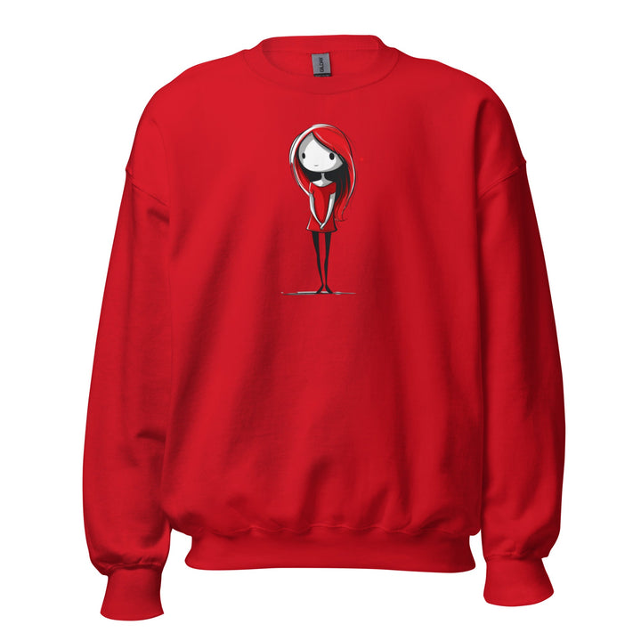 Little Red Heart Unisex Heart Sweatshirt - Polendo Design unisex heart sweatshirt