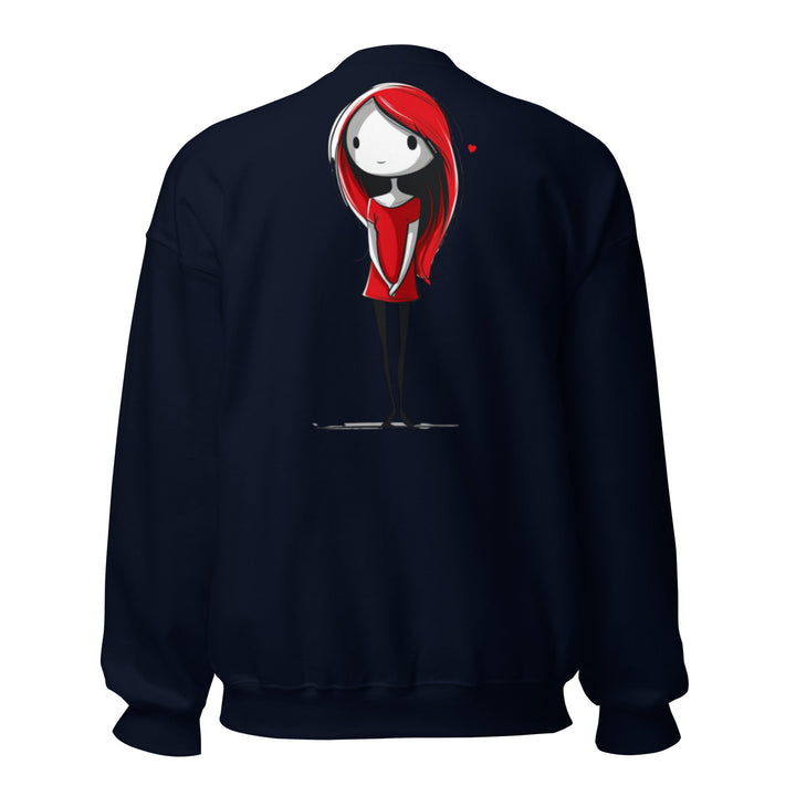 Little Red Heart Unisex Heart Sweatshirt - Polendo Design unisex heart sweatshirt