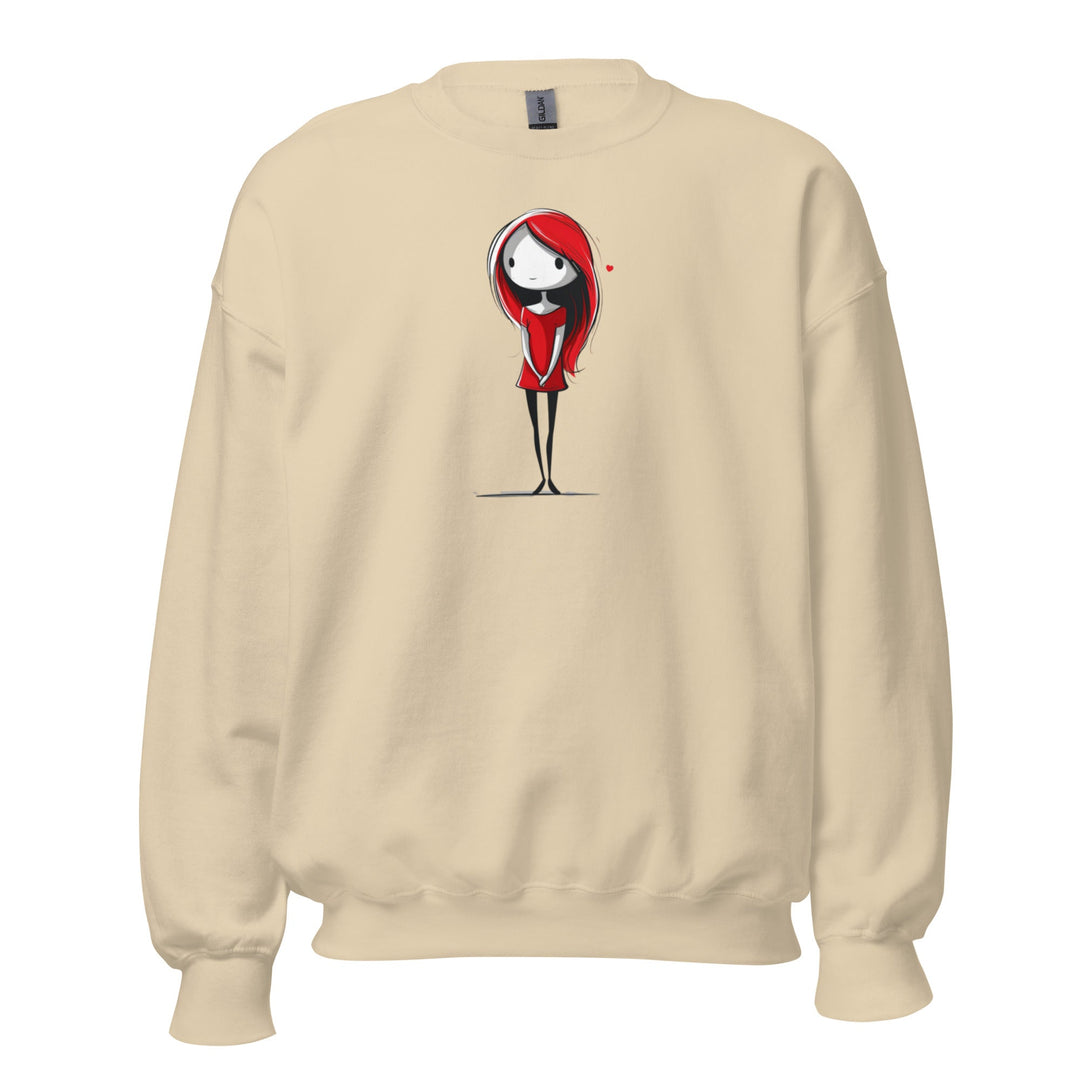 Little Red Heart Unisex Heart Sweatshirt - Polendo Design unisex heart sweatshirt