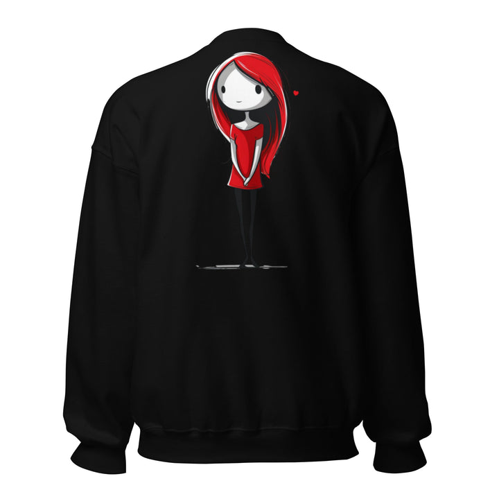 Little Red Heart Unisex Heart Sweatshirt - Polendo Design unisex heart sweatshirt