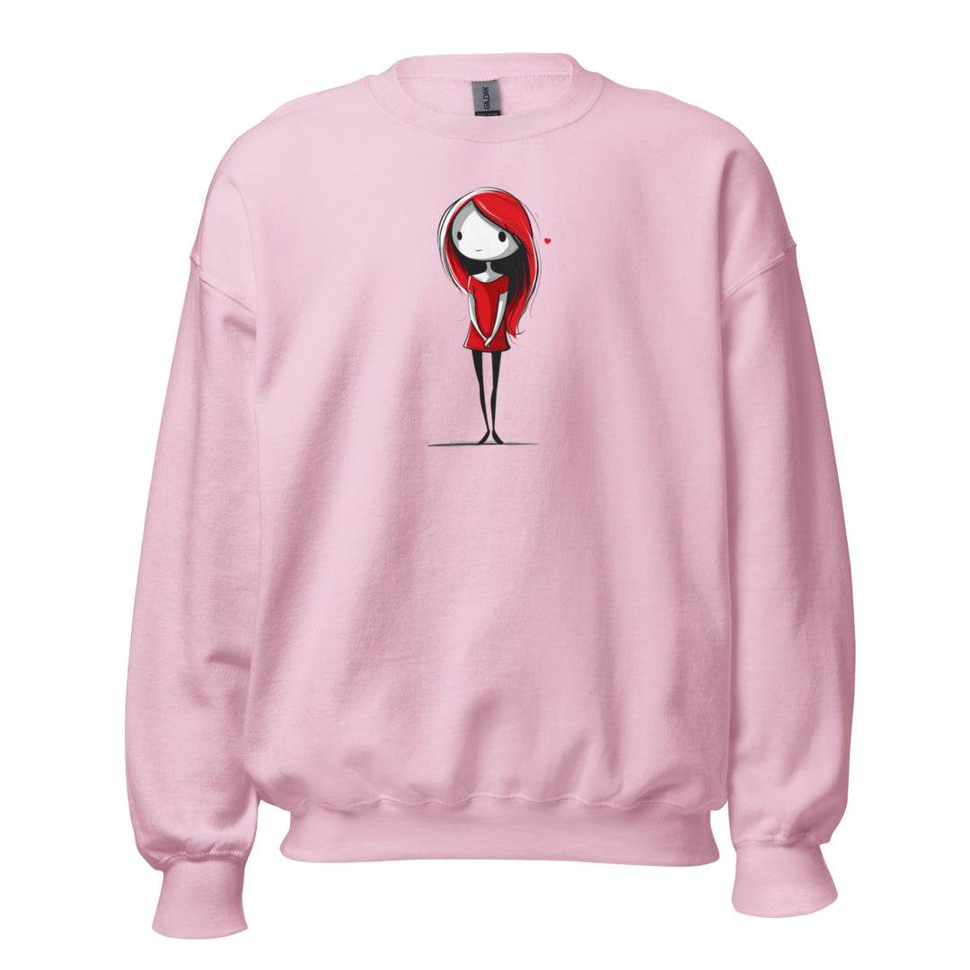 Little Red Heart Unisex Heart Sweatshirt - Polendo Design unisex heart sweatshirt