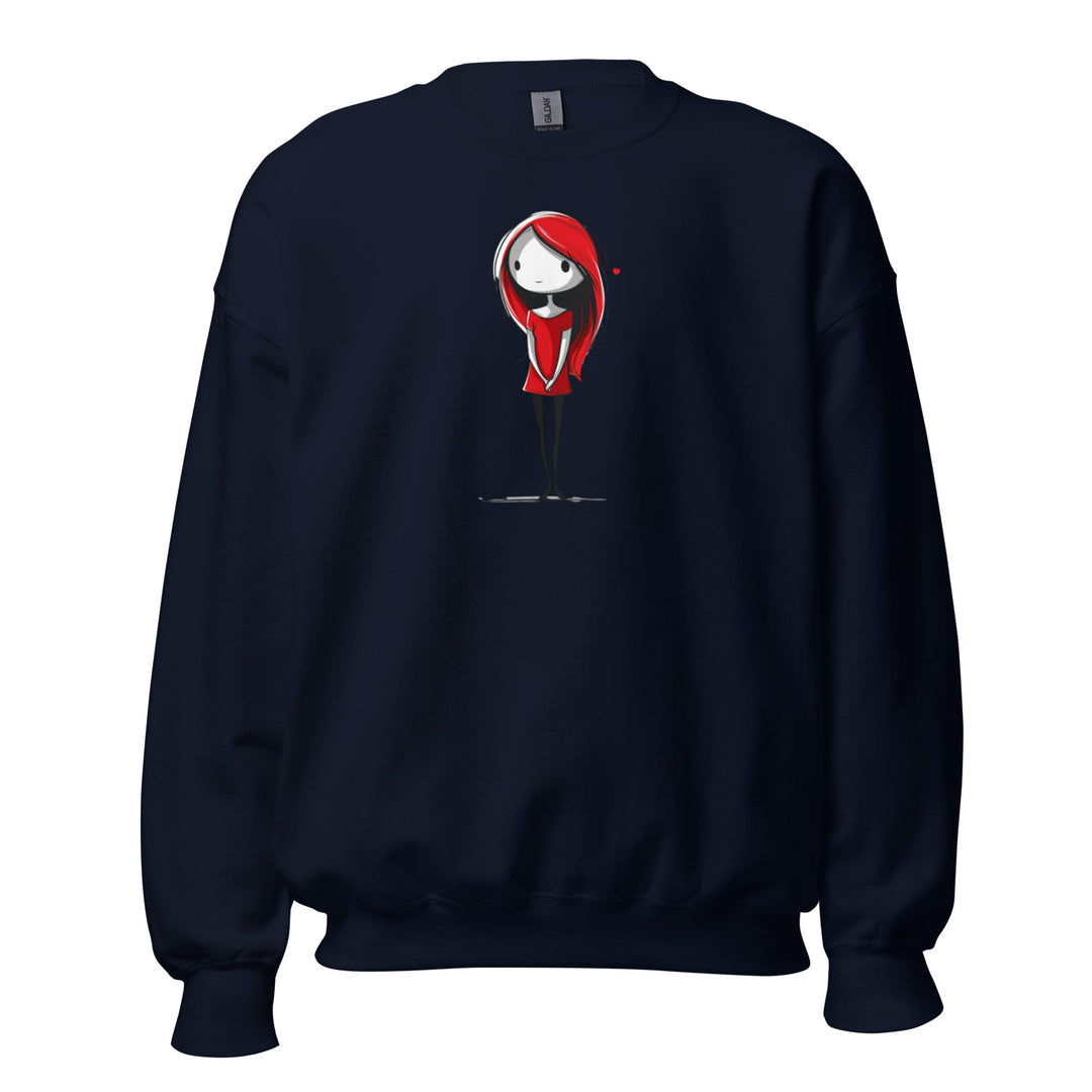 Little Red Heart Unisex Heart Sweatshirt - Polendo Design unisex heart sweatshirt