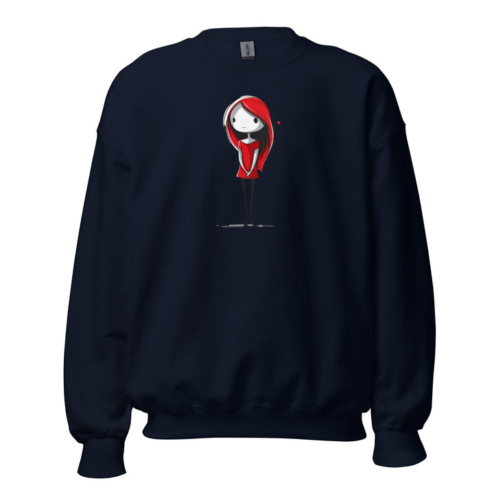Little Red Heart Unisex Heart Sweatshirt - Polendo Design unisex heart sweatshirt