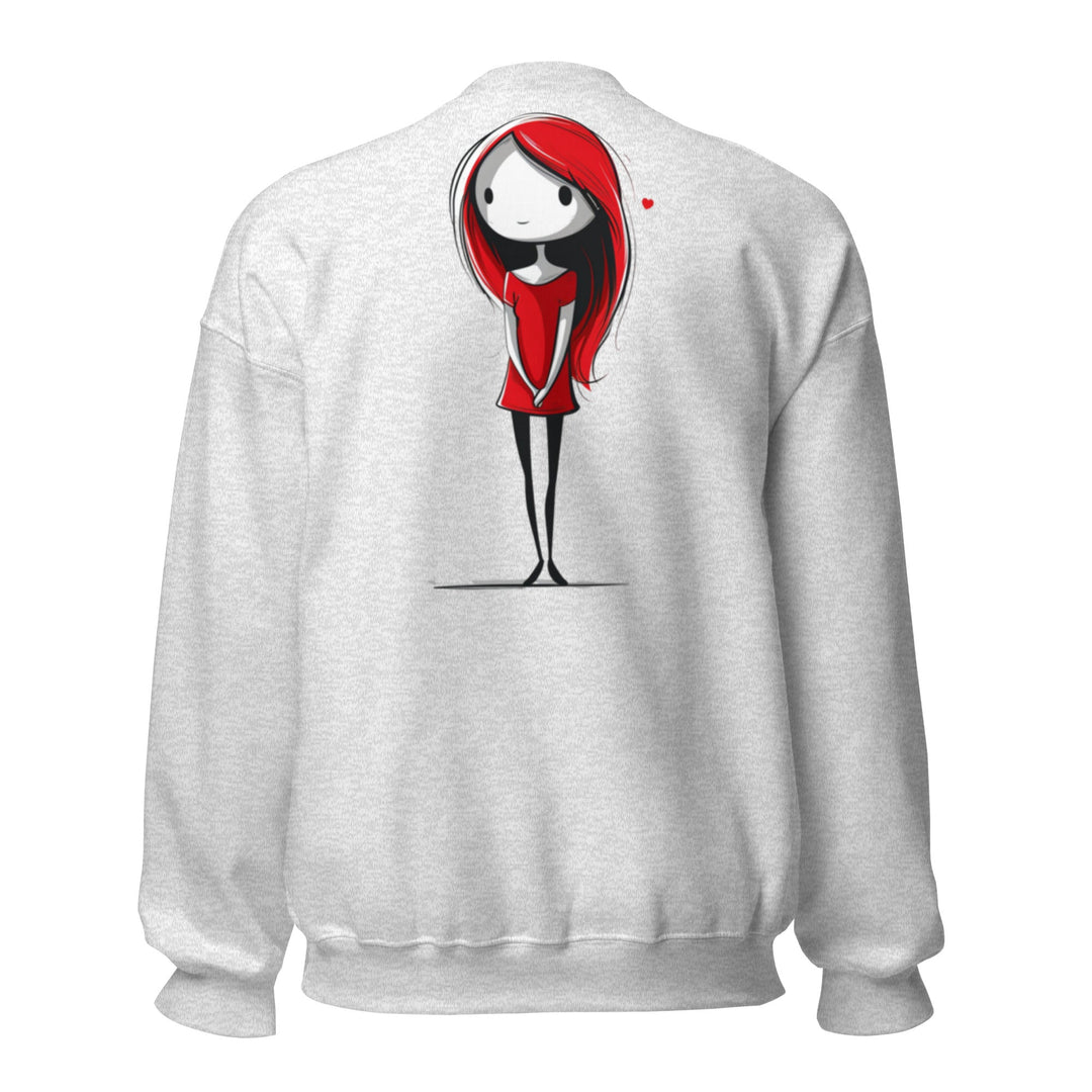 Little Red Heart Unisex Heart Sweatshirt - Polendo Design unisex heart sweatshirt