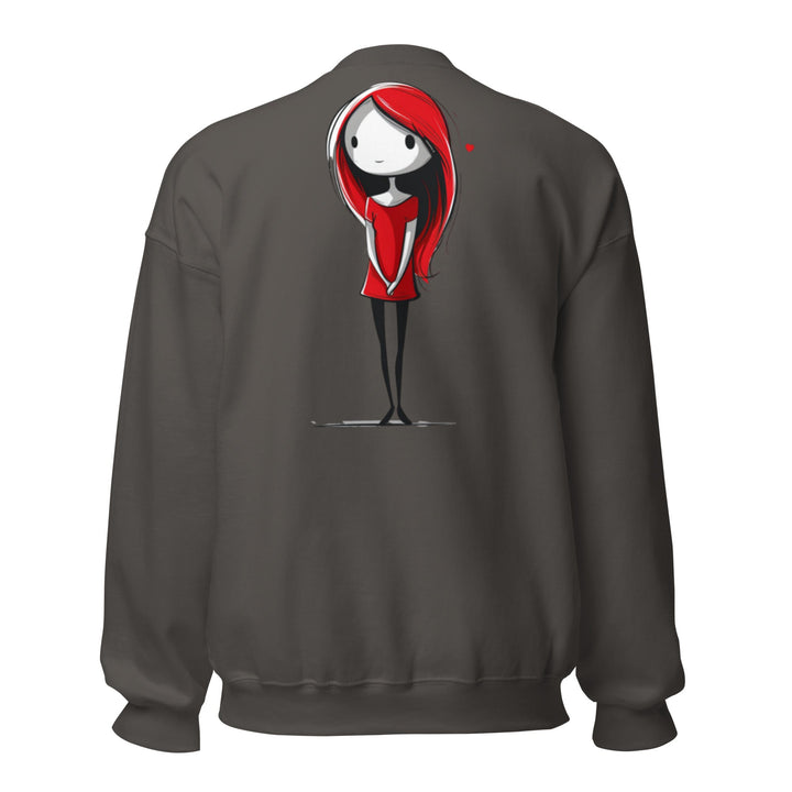 Little Red Heart Unisex Heart Sweatshirt - Polendo Design unisex heart sweatshirt
