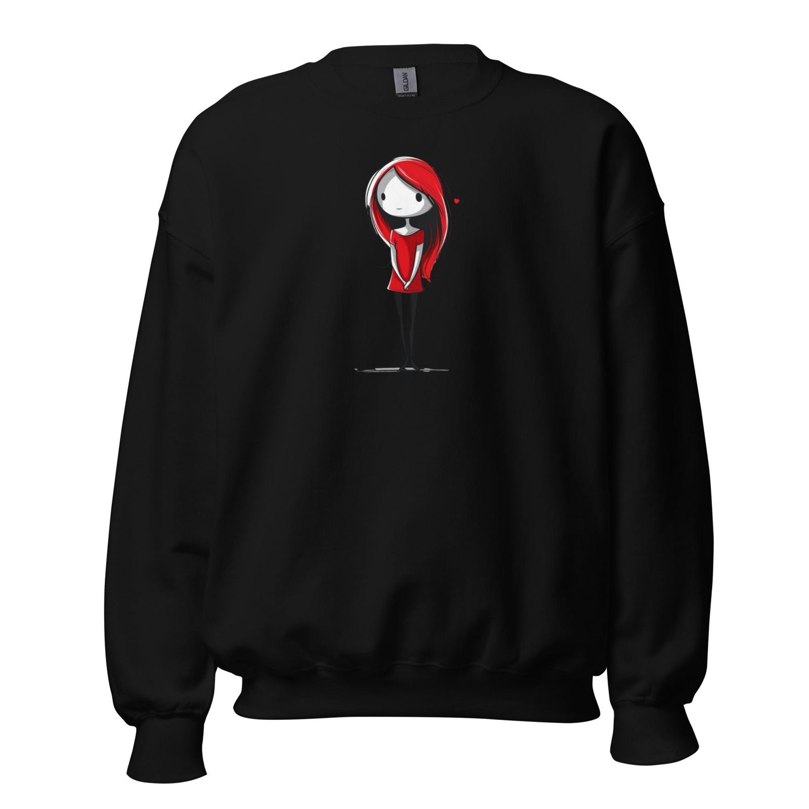 Little Red Heart Unisex Heart Sweatshirt - Polendo Design unisex heart sweatshirt
