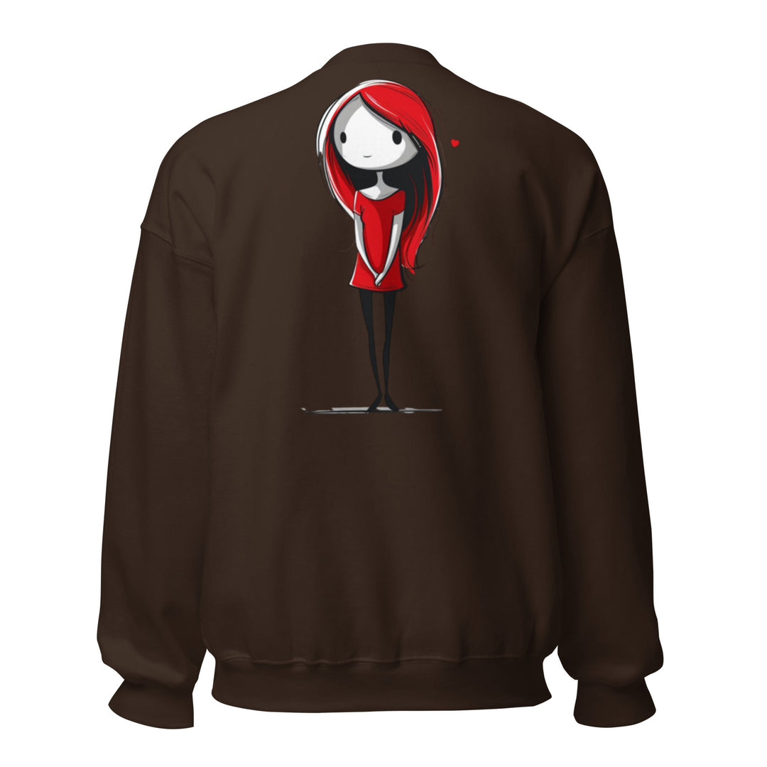 Little Red Heart Unisex Heart Sweatshirt - Polendo Design unisex heart sweatshirt