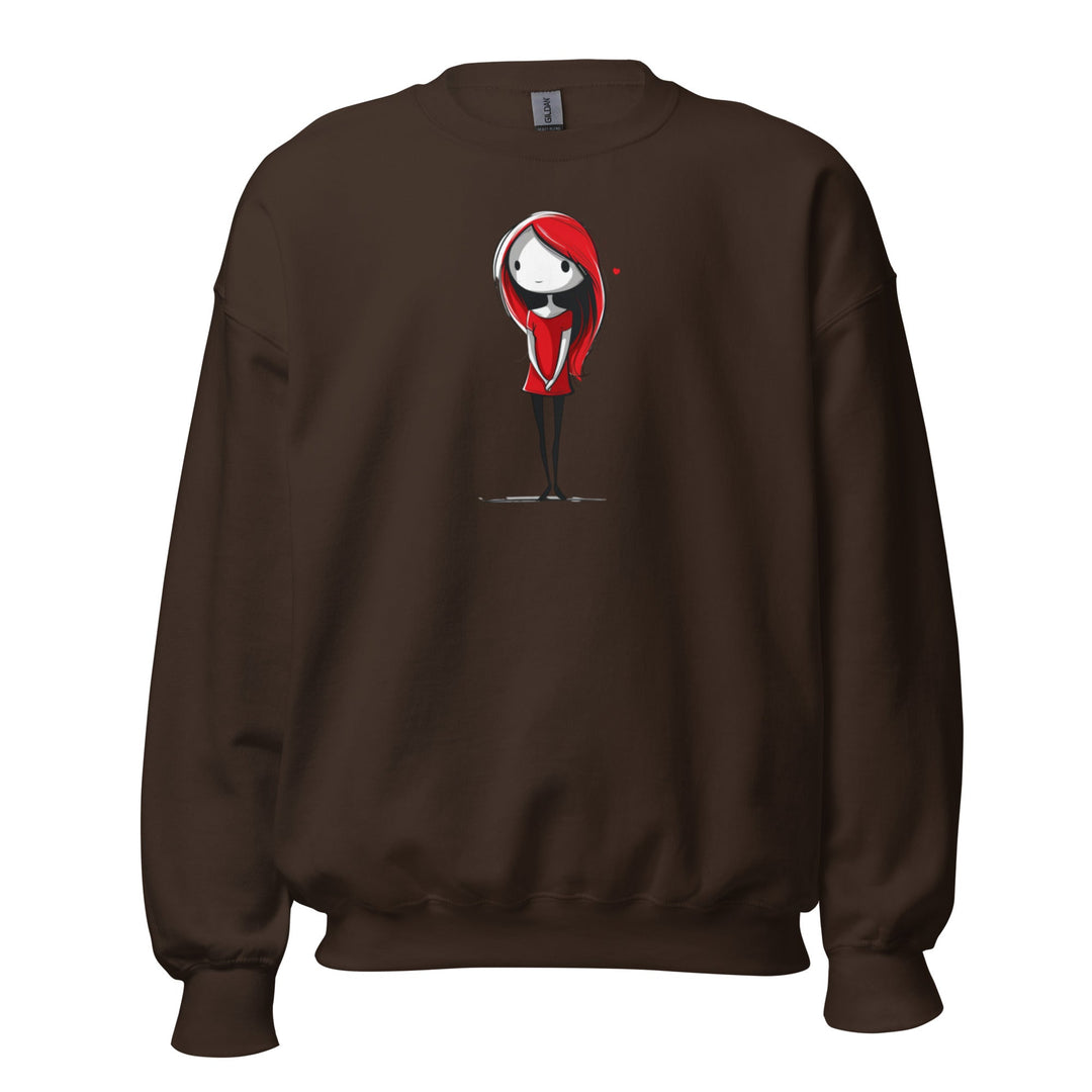 Little Red Heart Unisex Heart Sweatshirt - Polendo Design unisex heart sweatshirt
