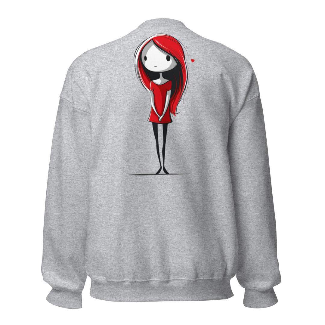 Little Red Heart Unisex Heart Sweatshirt - Polendo Design unisex heart sweatshirt