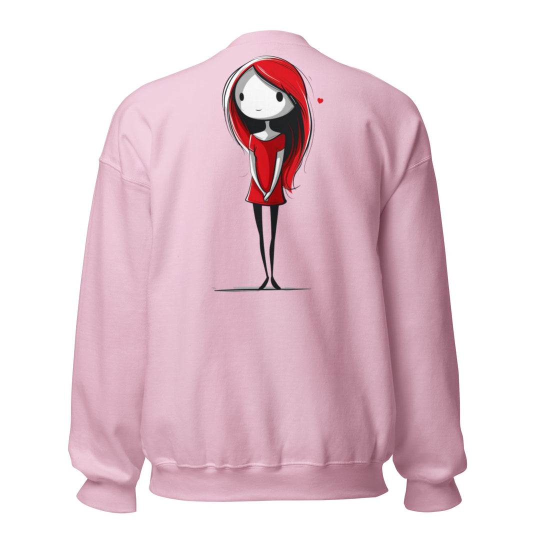 Little Red Heart Unisex Heart Sweatshirt - Polendo Design unisex heart sweatshirt
