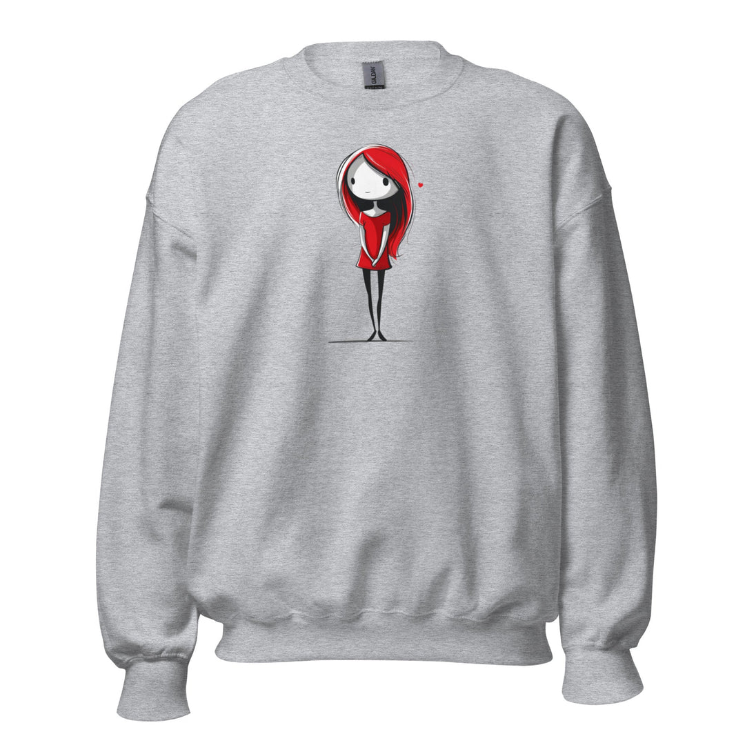 Little Red Heart Unisex Heart Sweatshirt - Polendo Design unisex heart sweatshirt