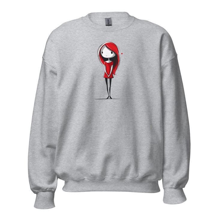 Little Red Heart Unisex Heart Sweatshirt - Polendo Design unisex heart sweatshirt