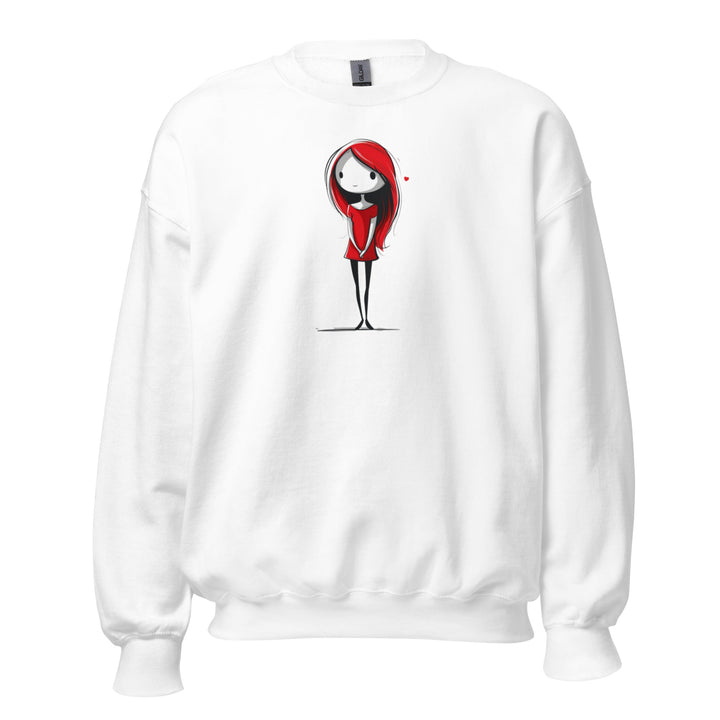 Little Red Heart Unisex Heart Sweatshirt - Polendo Design unisex heart sweatshirt