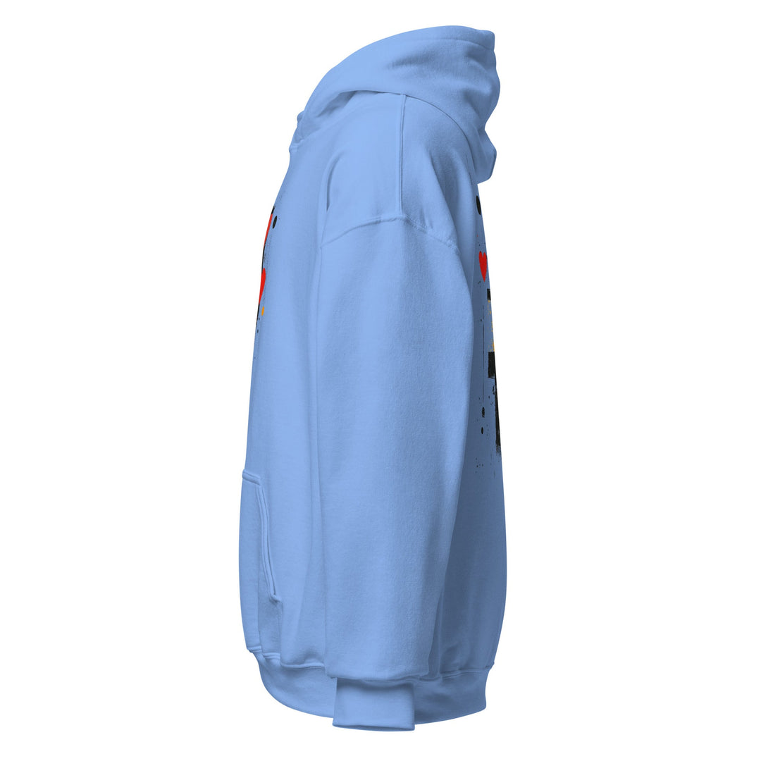 Love in Contrast Unisex Heart Hoodie - Polendo Design unisex heart hoodie