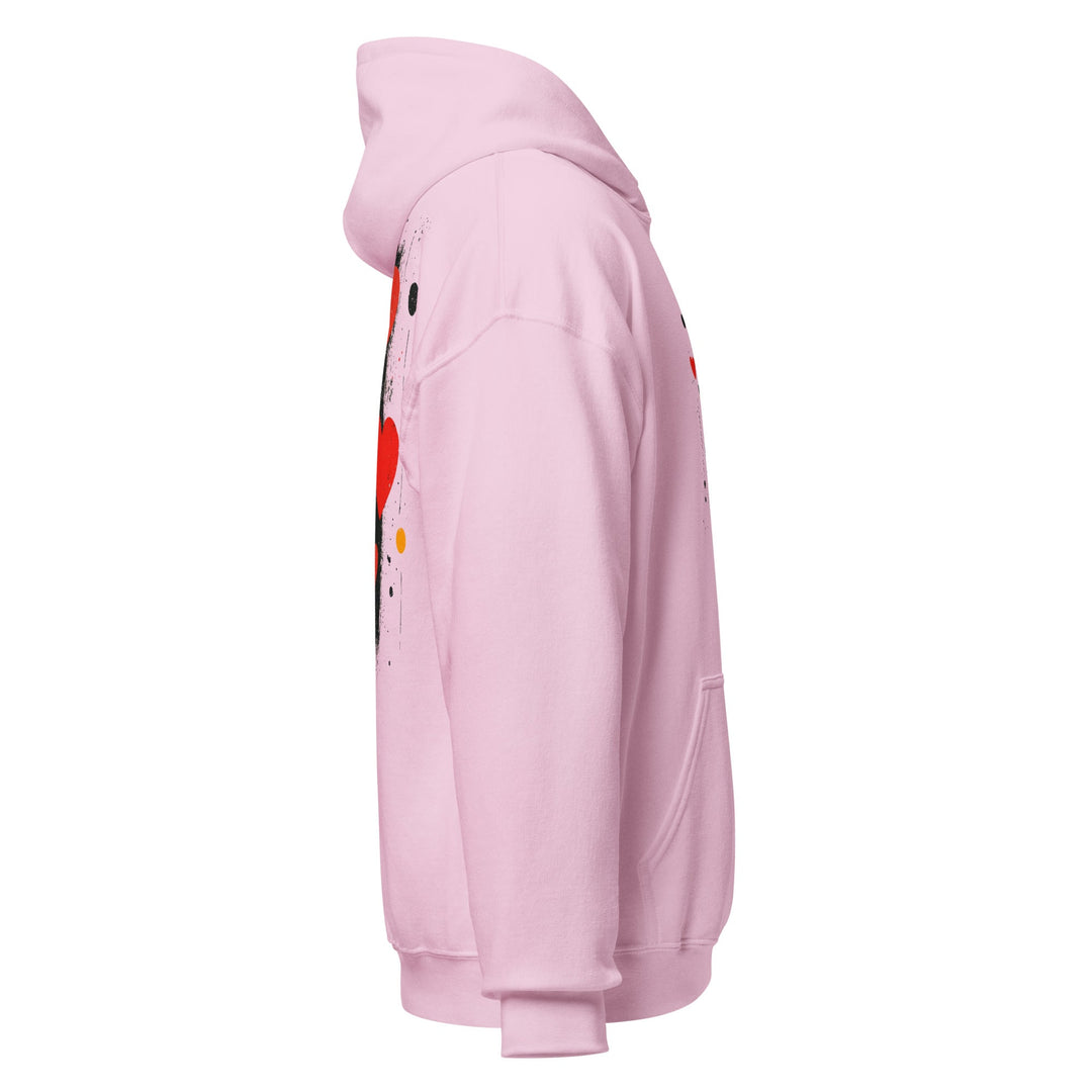 Love in Contrast Unisex Heart Hoodie - Polendo Design unisex heart hoodie