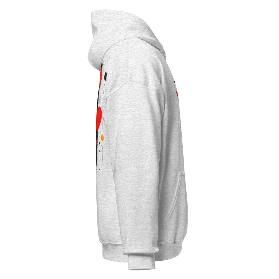 Love in Contrast Unisex Heart Hoodie - Polendo Design unisex heart hoodie