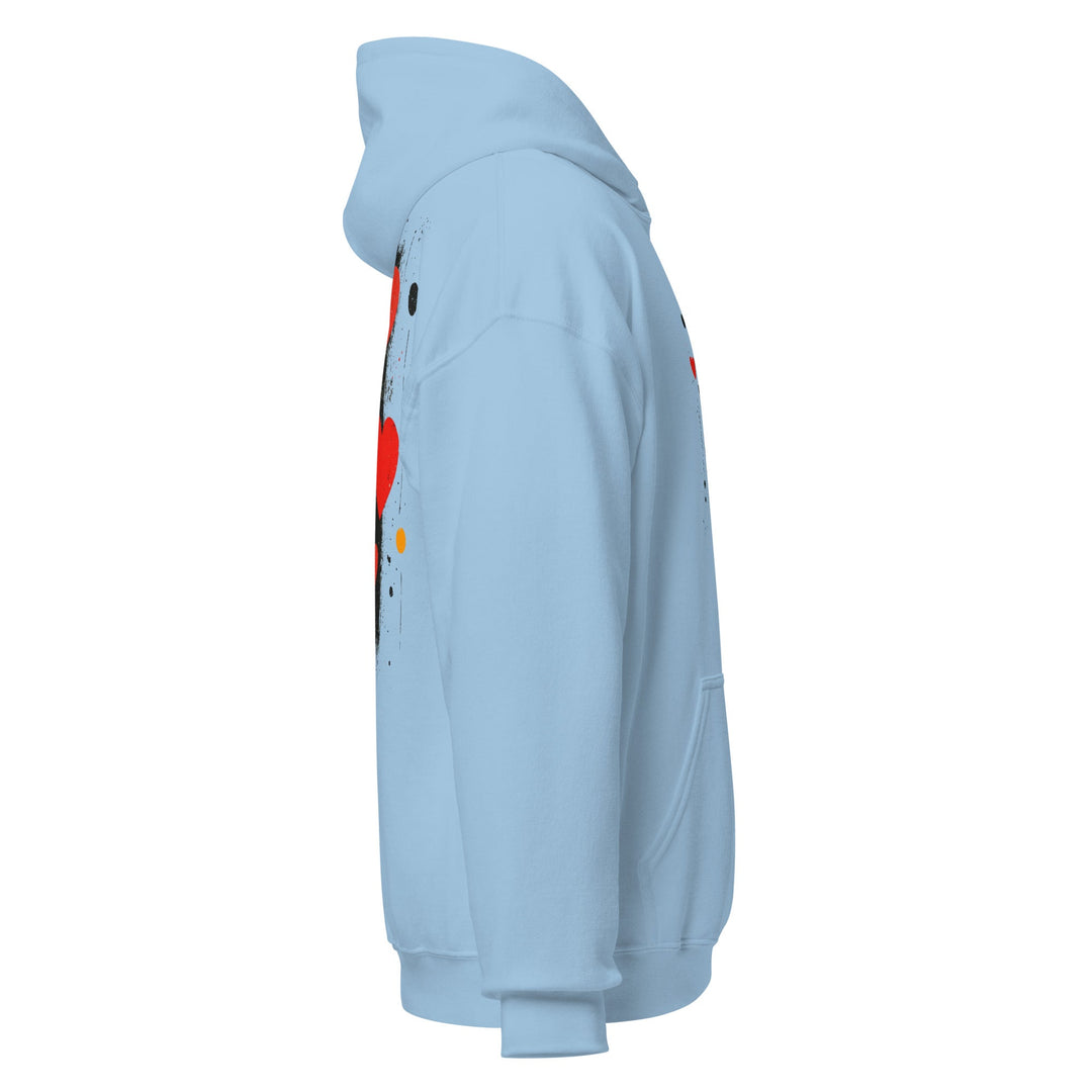 Love in Contrast Unisex Heart Hoodie - Polendo Design unisex heart hoodie