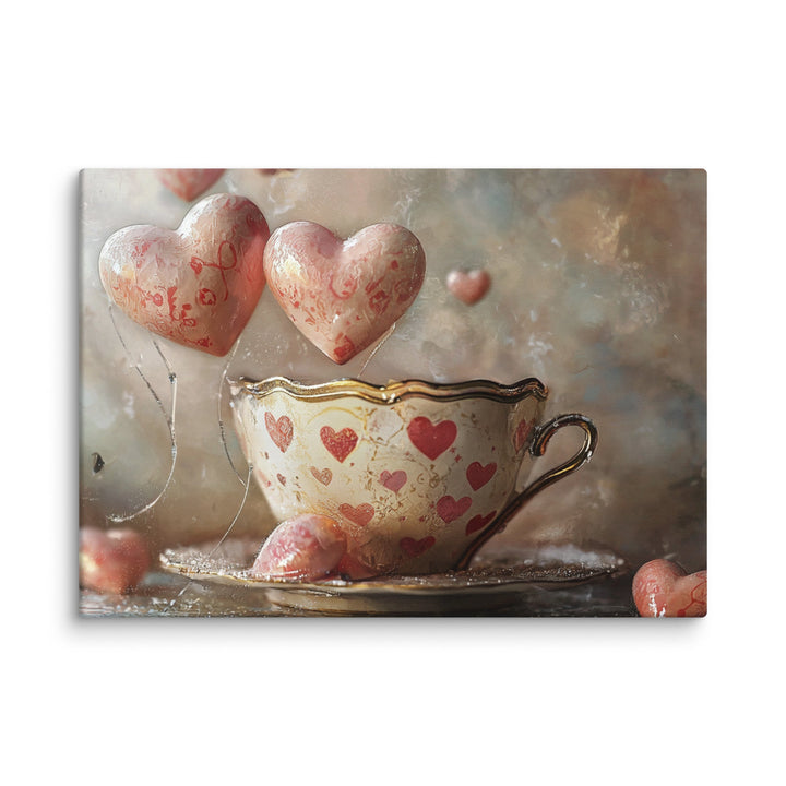 Love Is Brewing Canvas Wall Art - Polendo Design Love Is Brewing Canvas