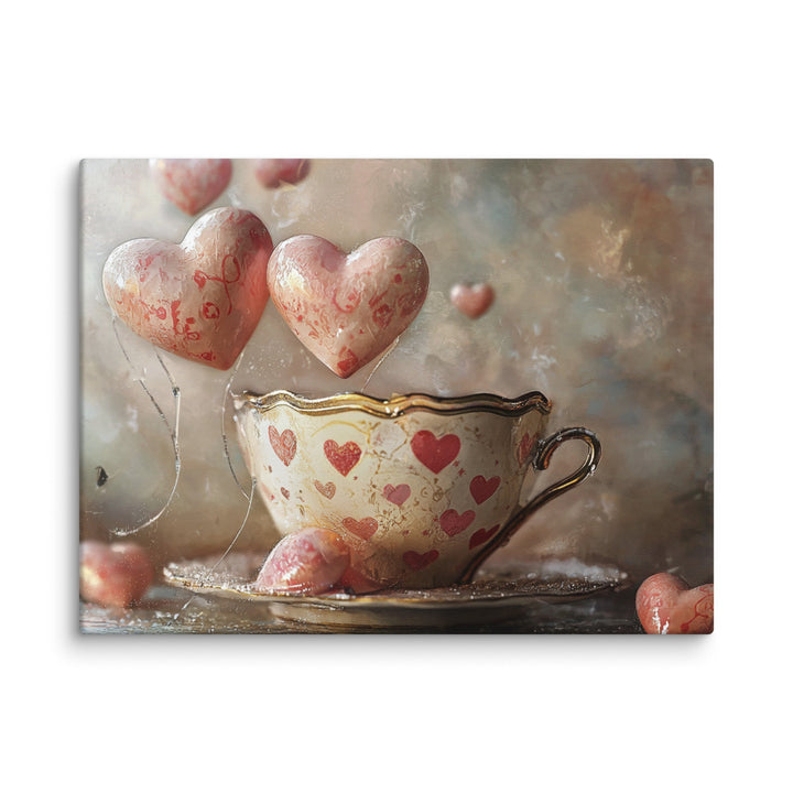 Love Is Brewing Canvas Wall Art - Polendo Design Love Is Brewing Canvas
