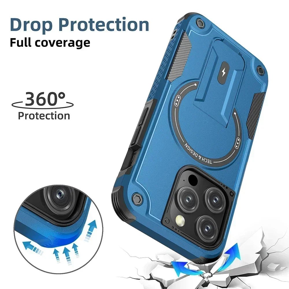 Magnetic Wireless Charging Phone Case for iPhone 12–17 - Polendo Design