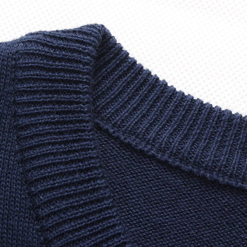 Mens Striped Knit Sweater – Slim Fit O Neck - Polendo Design mens striped knit sweater
