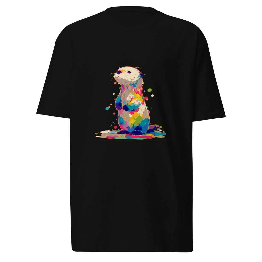 Paint Puddle Otter Premium Heavyweight Tee - Polendo Design Paint Puddle Otter Premium Heavyweight Tee