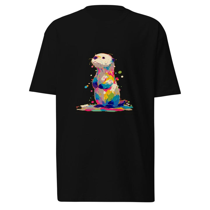 Paint Puddle Otter Premium Heavyweight Tee - Polendo Design Paint Puddle Otter Premium Heavyweight Tee