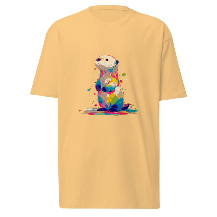 Paint Puddle Otter Premium Heavyweight Tee - Polendo Design Paint Puddle Otter Premium Heavyweight Tee