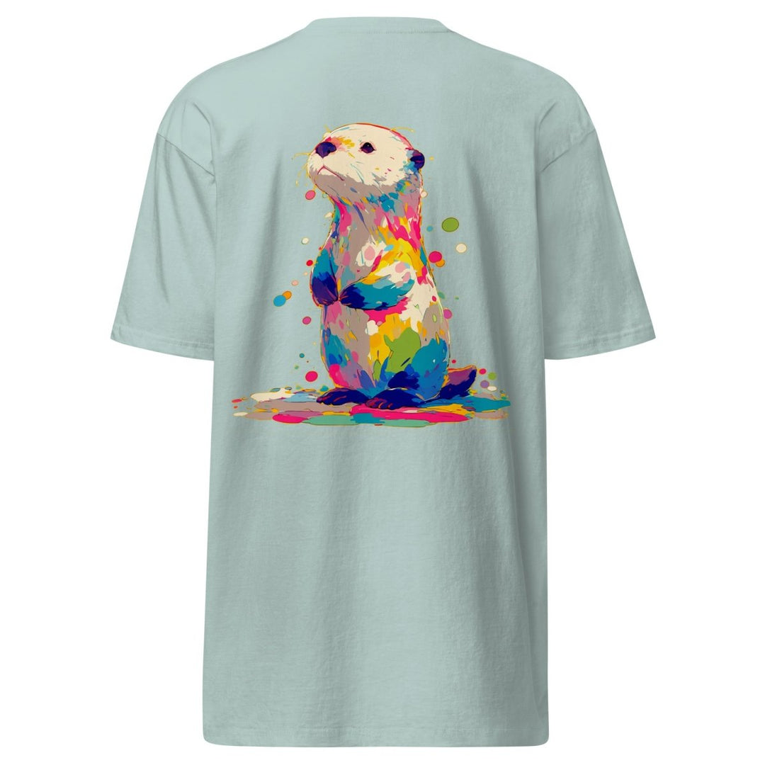Paint Puddle Otter Premium Heavyweight Tee - Polendo Design Paint Puddle Otter Premium Heavyweight Tee