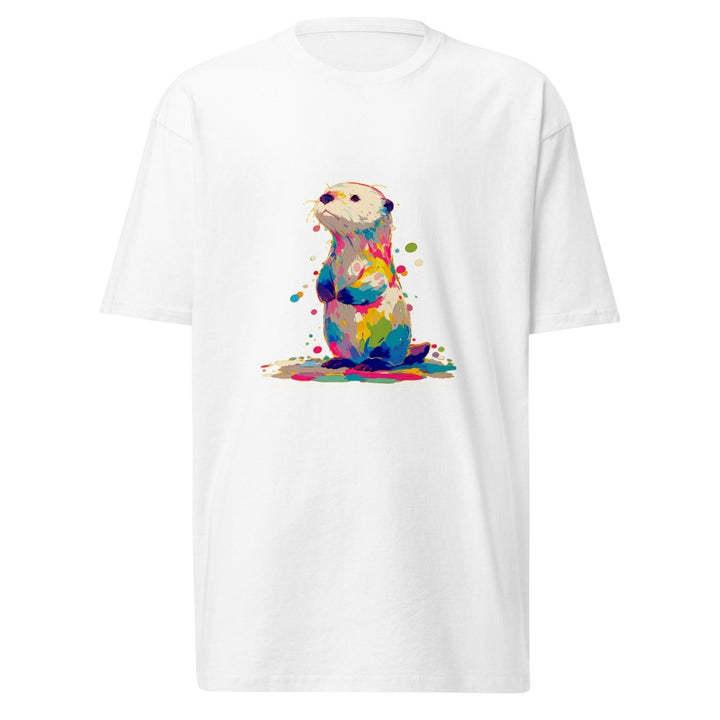 Paint Puddle Otter Premium Heavyweight Tee - Polendo Design Paint Puddle Otter Premium Heavyweight Tee